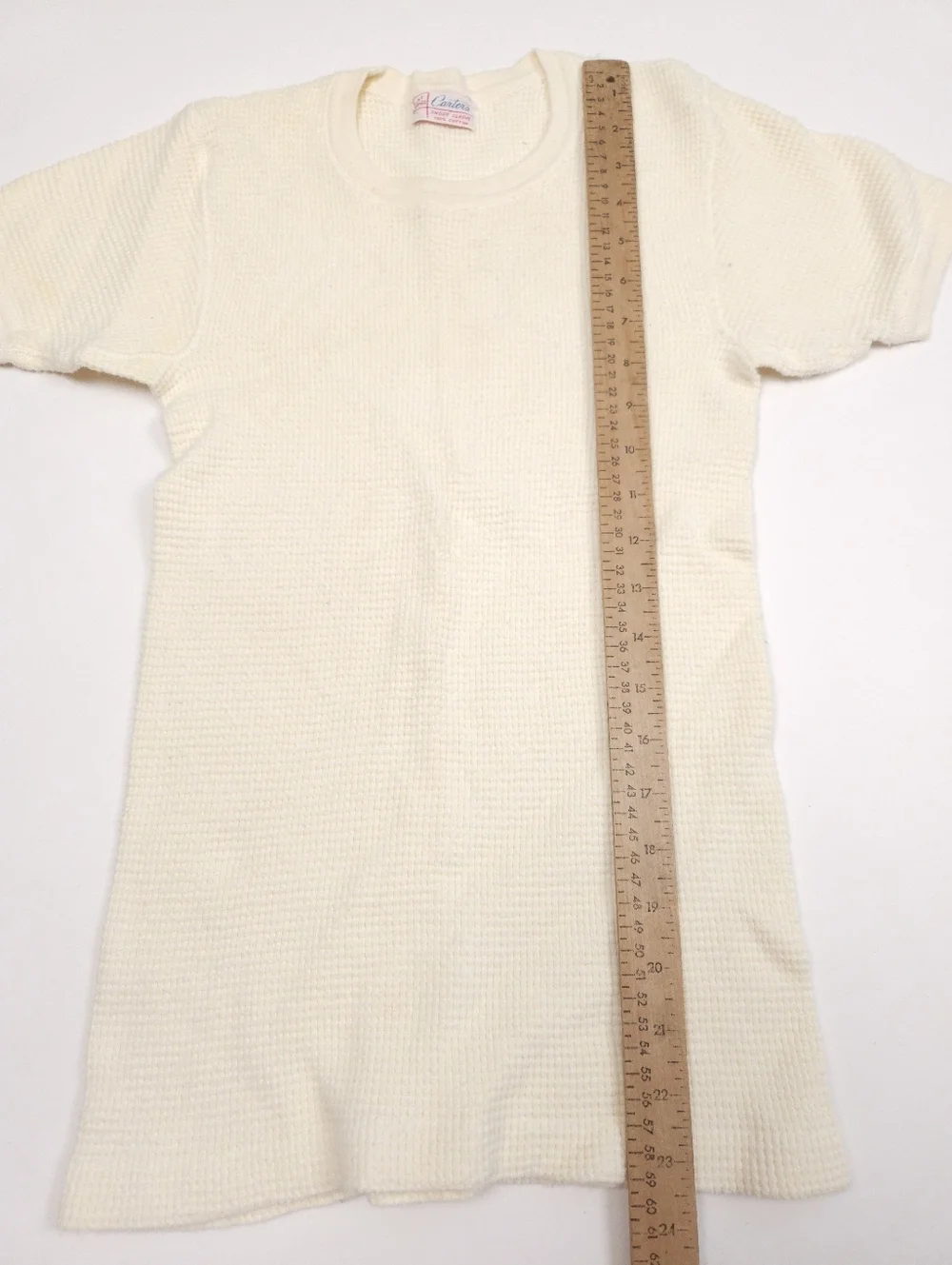 Carter's Vintage Thermal Short Sleeved 100% Cotton Top Shirt M 38-40